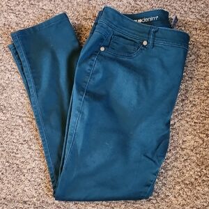 Avenue Denim Dark Teal Skinny Jeans Size 18A